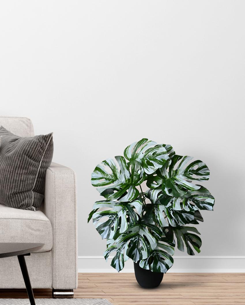 Durable Monstera Artificial Plant with Pot | 18 Leaves | 3 feet