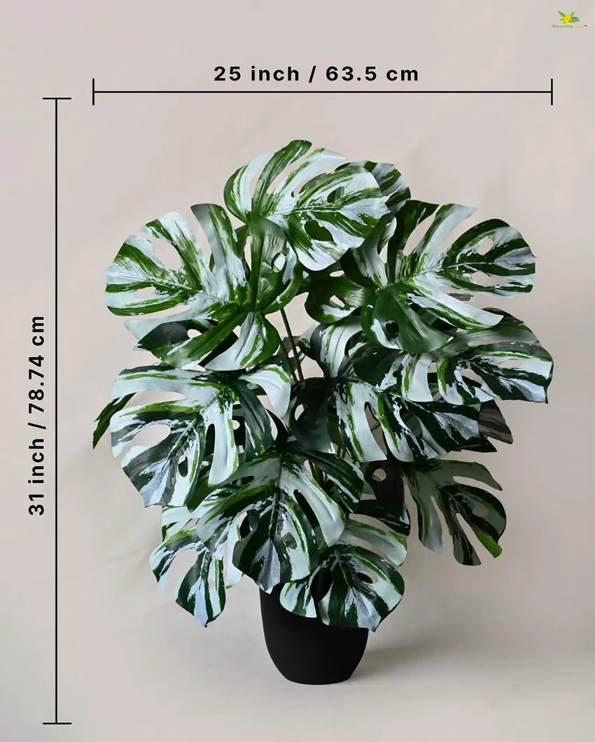 Durable Monstera Artificial Plant with Pot | 18 Leaves | 3 feet