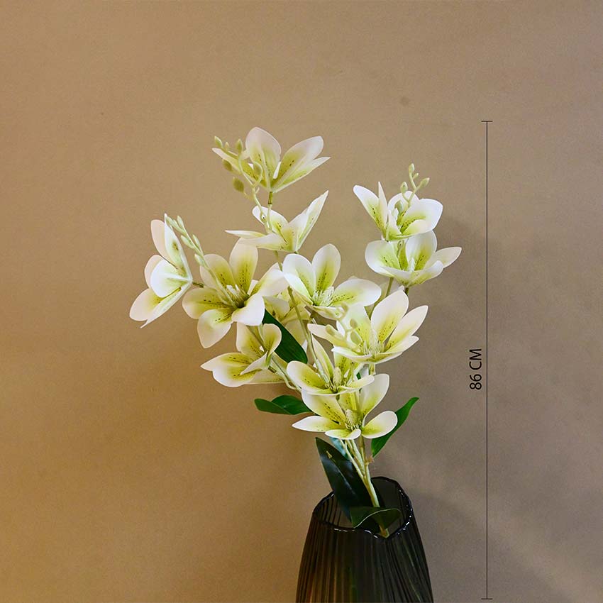 Graceful Artificial Magnolia Flower Stick Without Vase | 34 inches