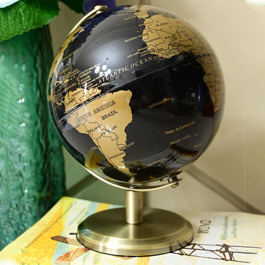 Classic Elegance Globe On Metal Stand | 6 x 8 inches