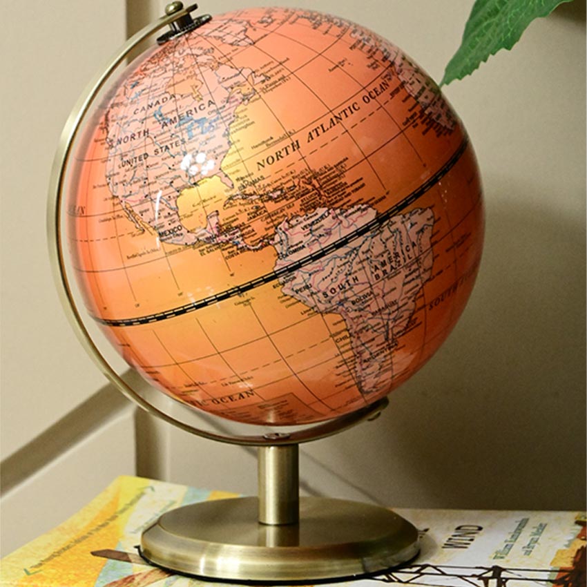 Classic Elegance Globe On Metal Stand | 6 x 8 inches