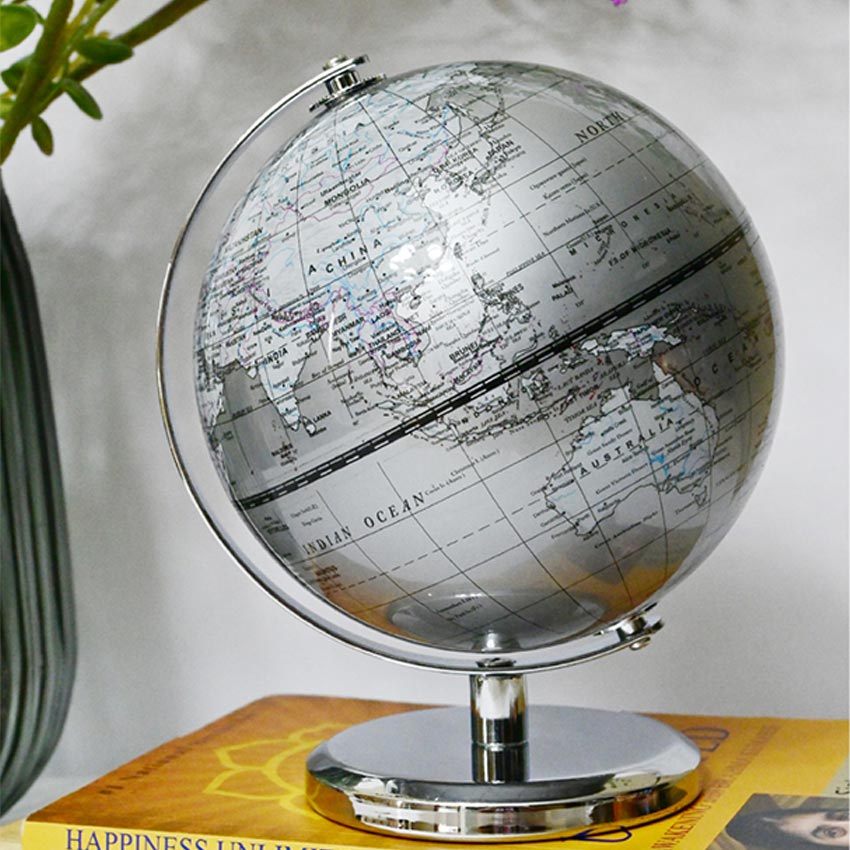 Classic Elegance Globe On Metal Stand | 6 x 8 inches
