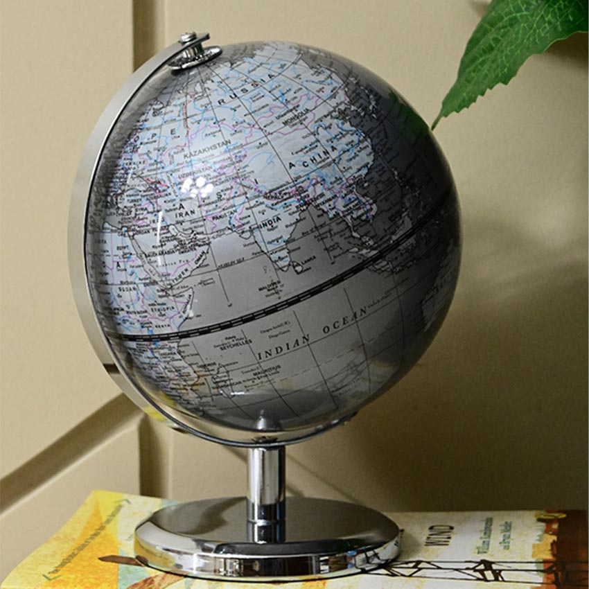Classic Elegance Globe On Metal Stand | 6 x 8 inches