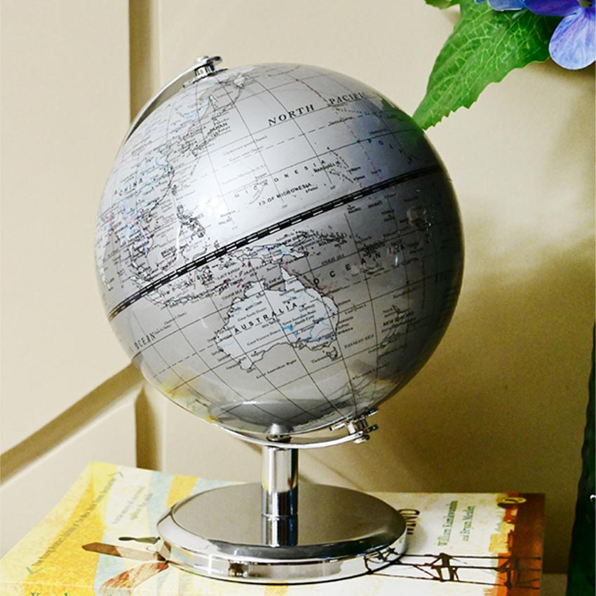 Classic Elegance Globe On Metal Stand | 6 x 8 inches