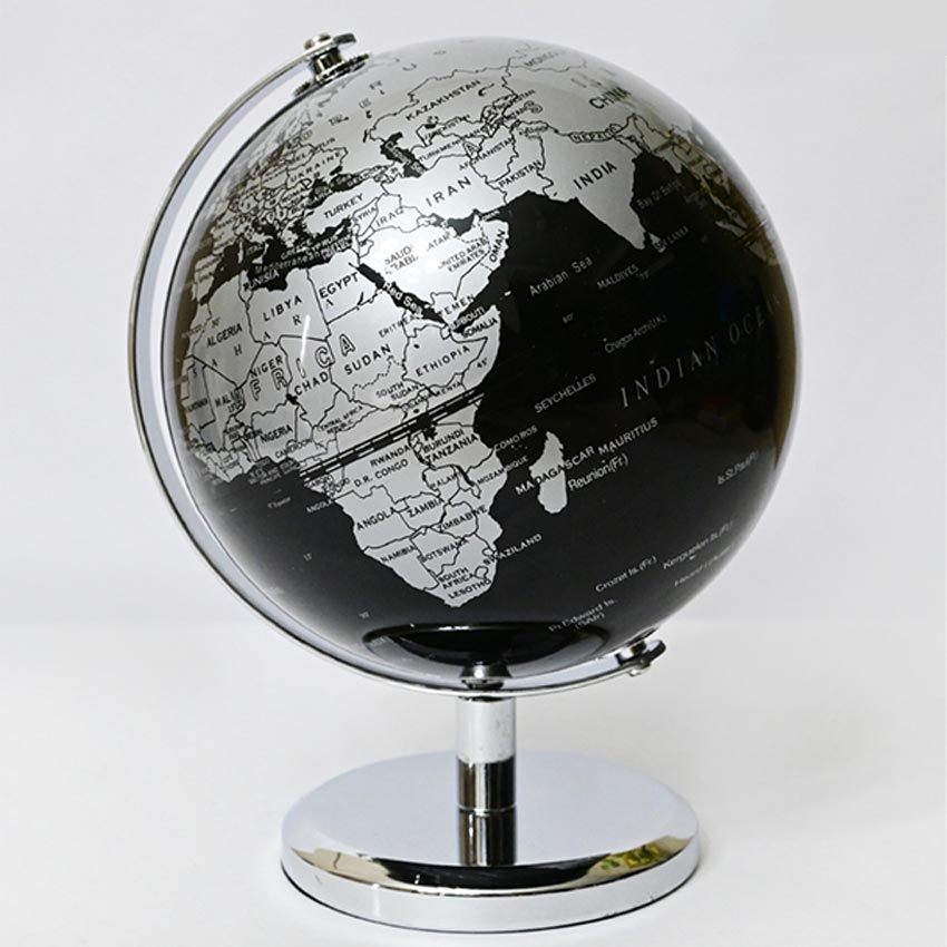 Classic Elegance Globe On Metal Stand | 6 x 8 inches