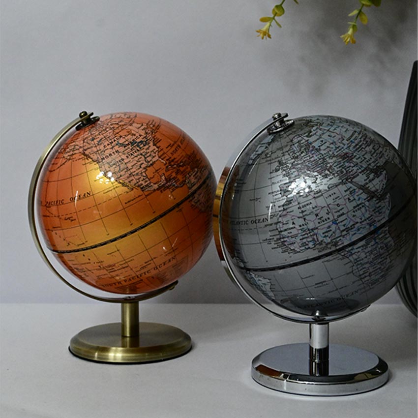 Classic Elegance Globe On Metal Stand | 6 x 8 inches