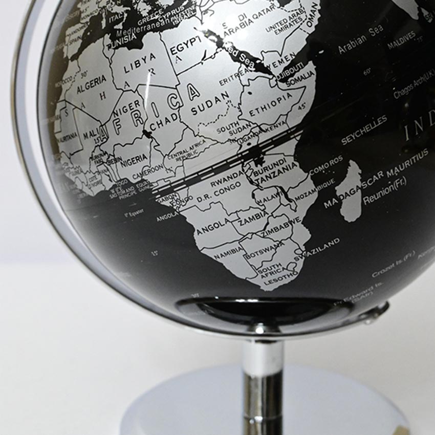 Classic Elegance Globe On Metal Stand | 6 x 8 inches