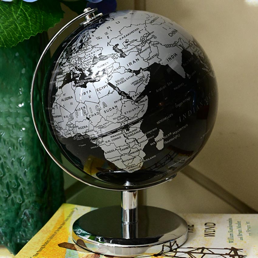 Classic Elegance Globe On Metal Stand | 6 x 8 inches