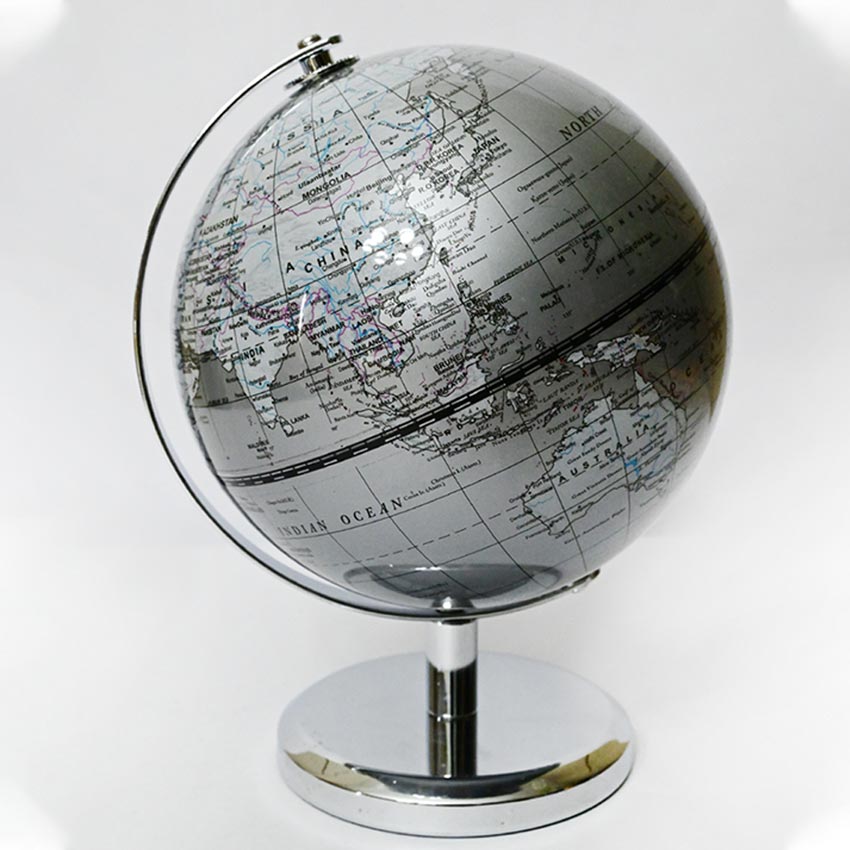 Classic Elegance Globe On Metal Stand | 6 x 8 inches
