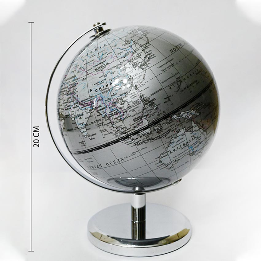 Classic Elegance Globe On Metal Stand | 6 x 8 inches
