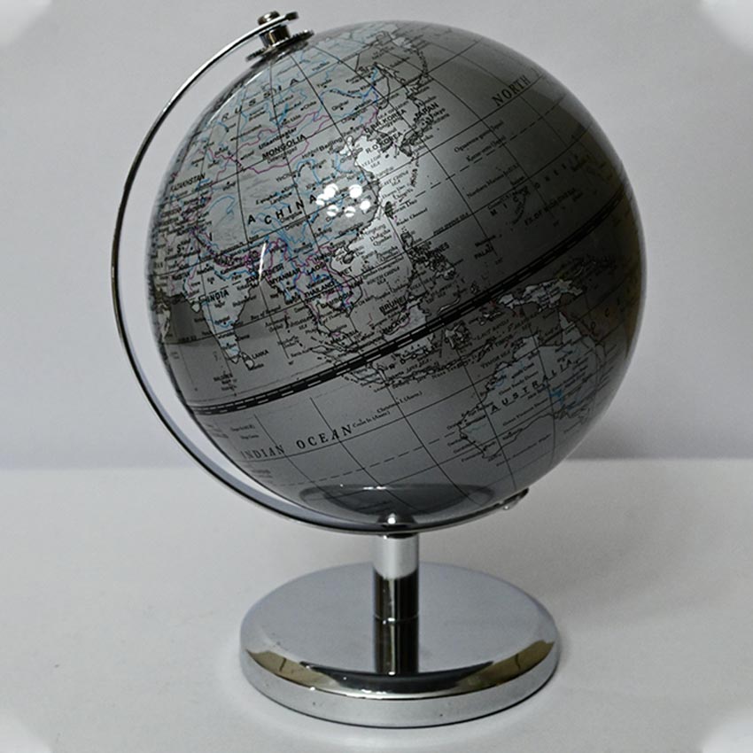 Classic Elegance Globe On Metal Stand | 6 x 8 inches