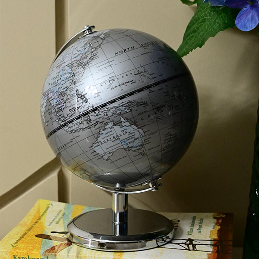 Classic Elegance Globe On Metal Stand | 6 x 8 inches