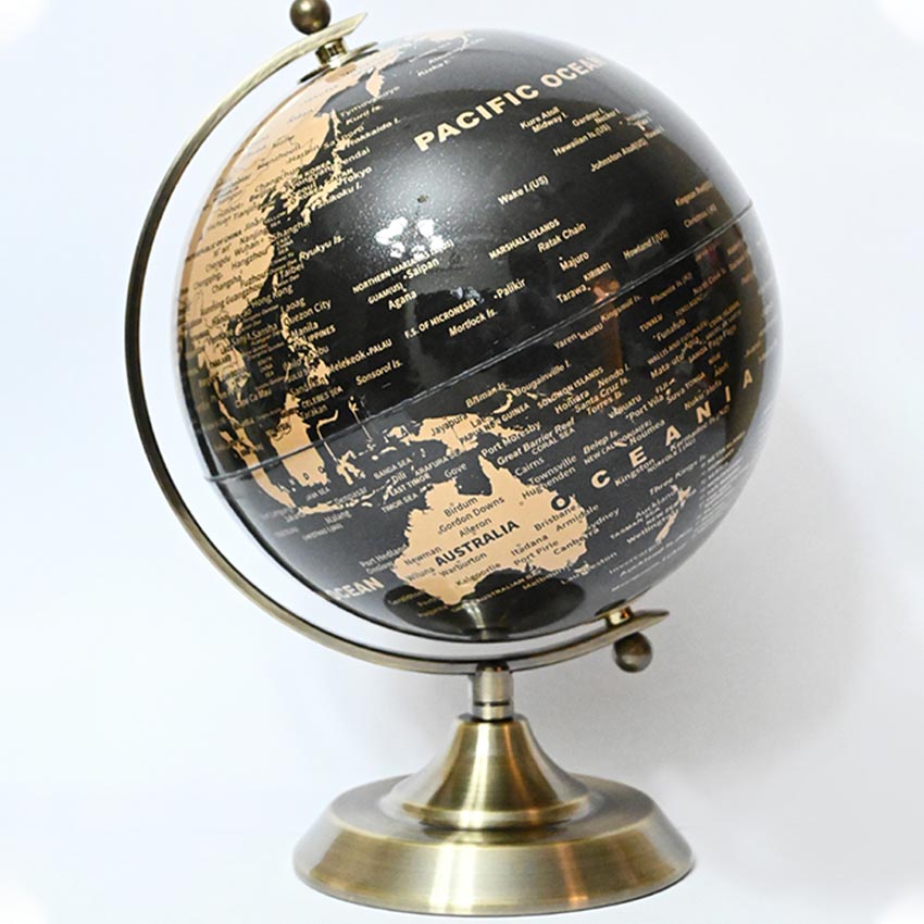 Classic Elegance Globe On Metal Stand | 9 x 12 inches