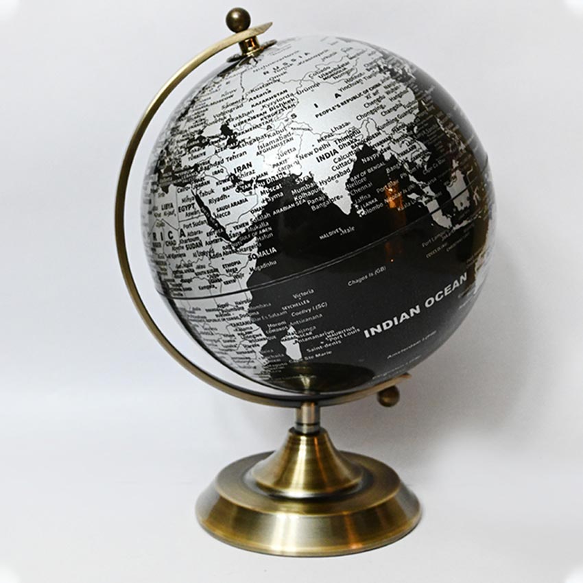 Classic Elegance Globe On Metal Stand | 9 x 12 inches