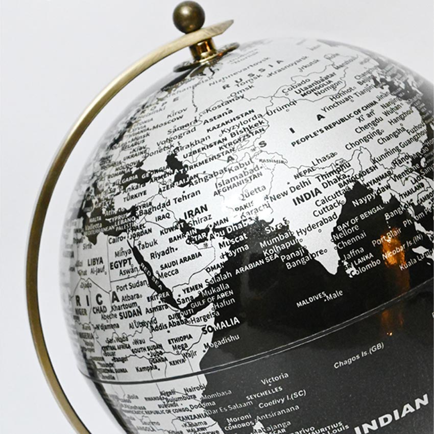 Classic Elegance Globe On Metal Stand | 9 x 12 inches