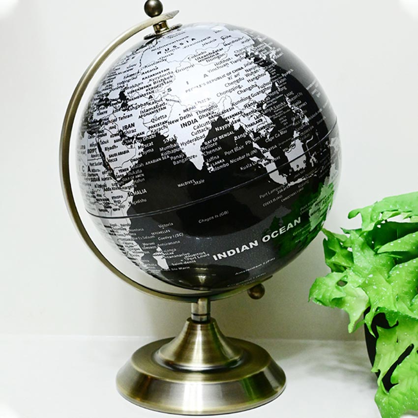 Classic Elegance Globe On Metal Stand | 9 x 12 inches