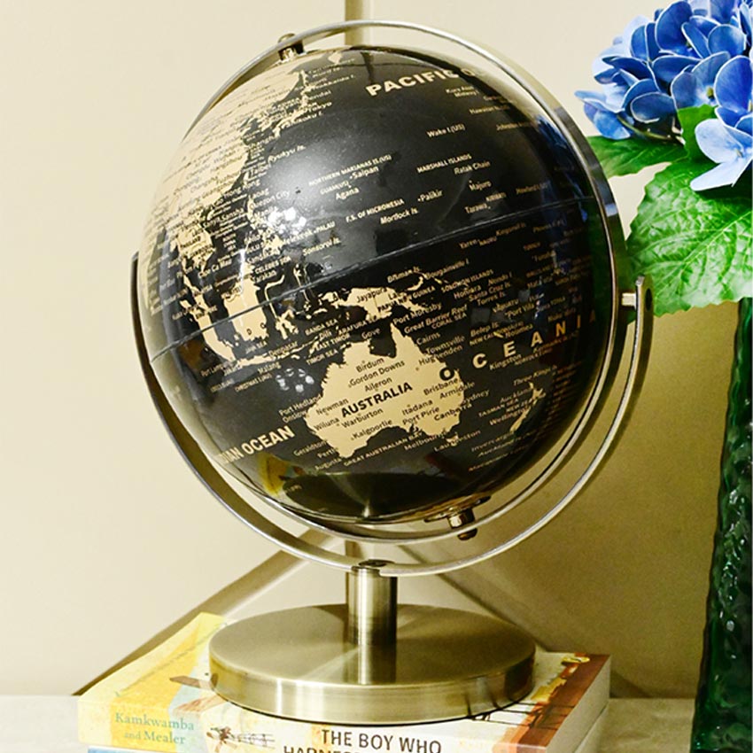 Classic Elegance Globe On Metal Stand | 9 x 11 inches