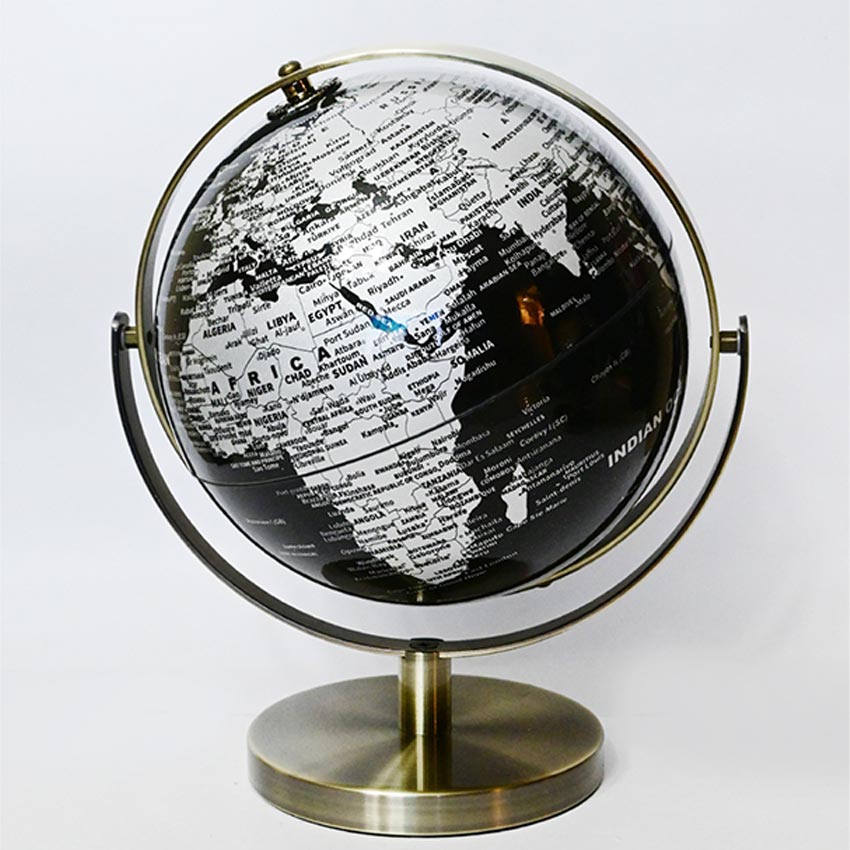 Classic Elegance Globe On Metal Stand | 9 x 11 inches