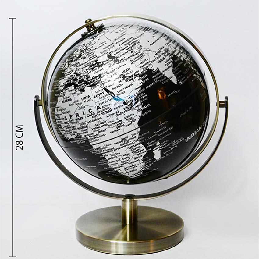 Classic Elegance Globe On Metal Stand | 9 x 11 inches