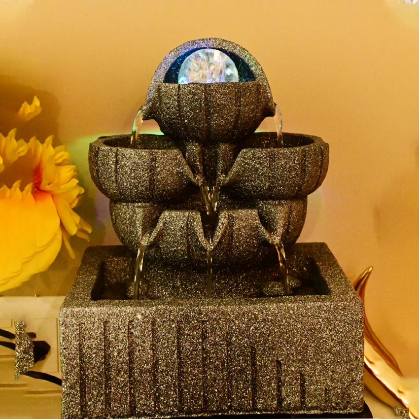Graceful Serenity Tabletop Water Fountain Accent Decor | 8 x 4 x 10 inches