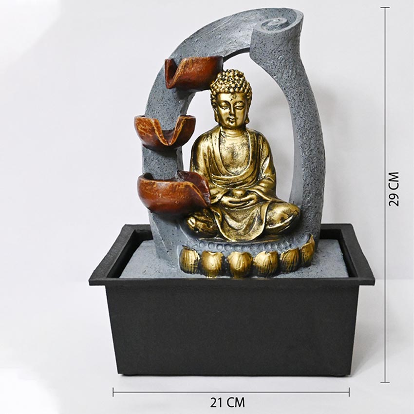 Tranquil Buddha Serenity Tabletop Water Fountain Display | 8 x 4 x 11 inches