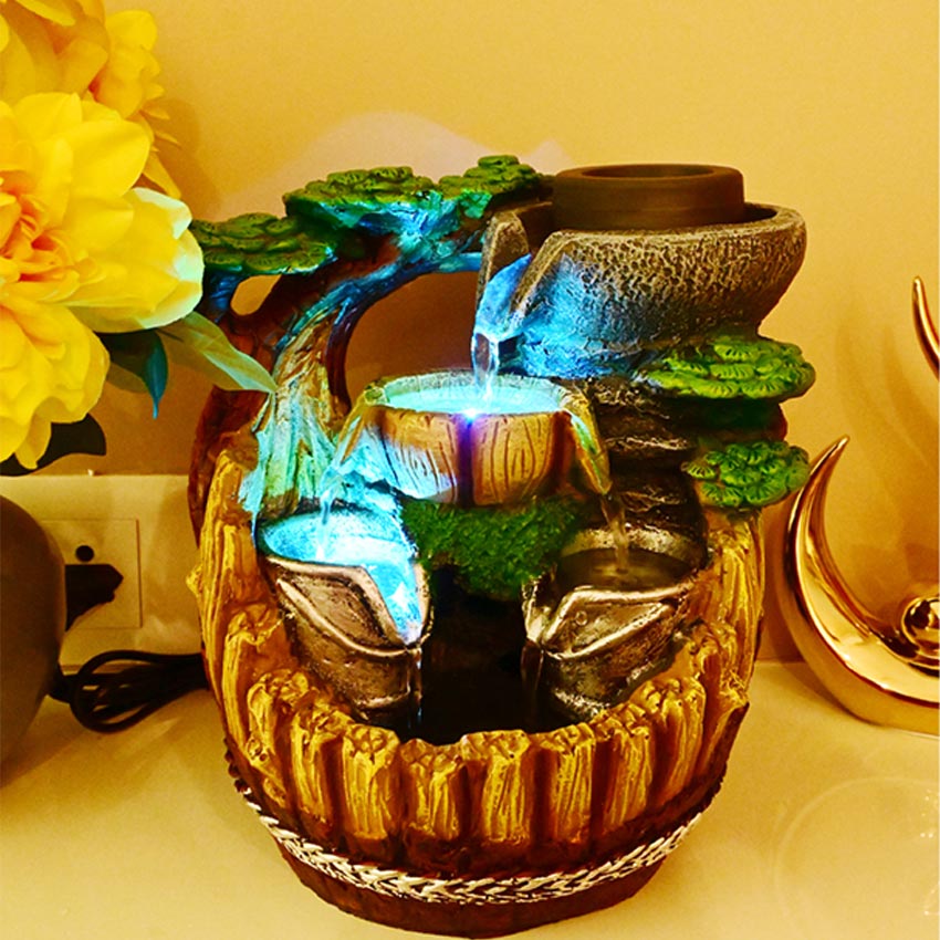 Graceful Cascading Tabletop Waterfall Fountain for Serenity | 6 x 4 x 10 inches