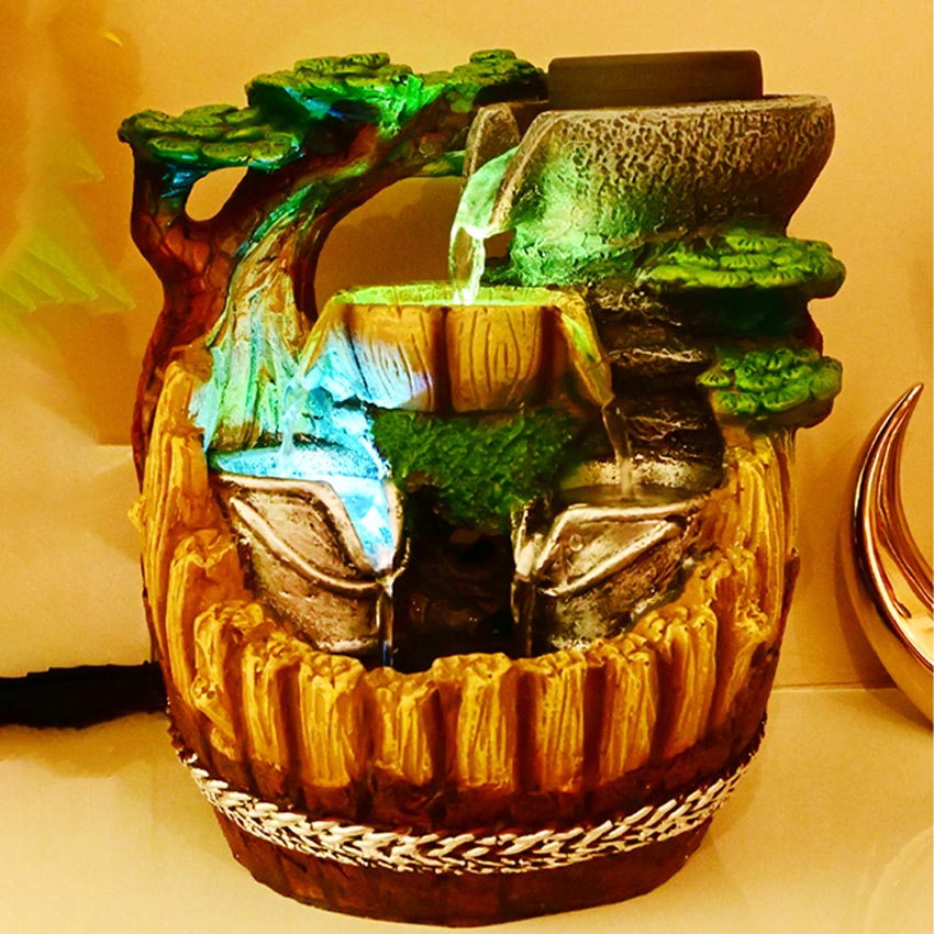 Graceful Cascading Tabletop Waterfall Fountain for Serenity | 6 x 4 x 10 inches