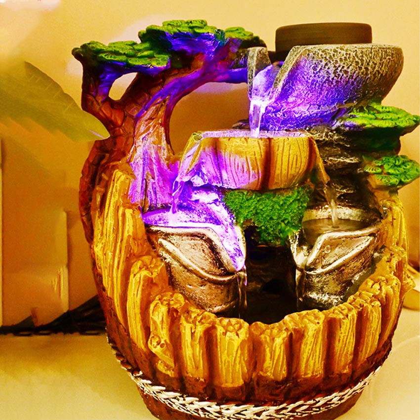 Graceful Cascading Tabletop Waterfall Fountain for Serenity | 6 x 4 x 10 inches