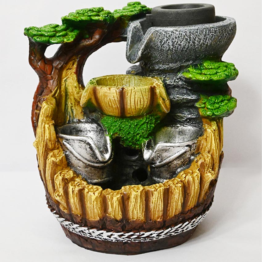 Graceful Cascading Tabletop Waterfall Fountain for Serenity | 6 x 4 x 10 inches