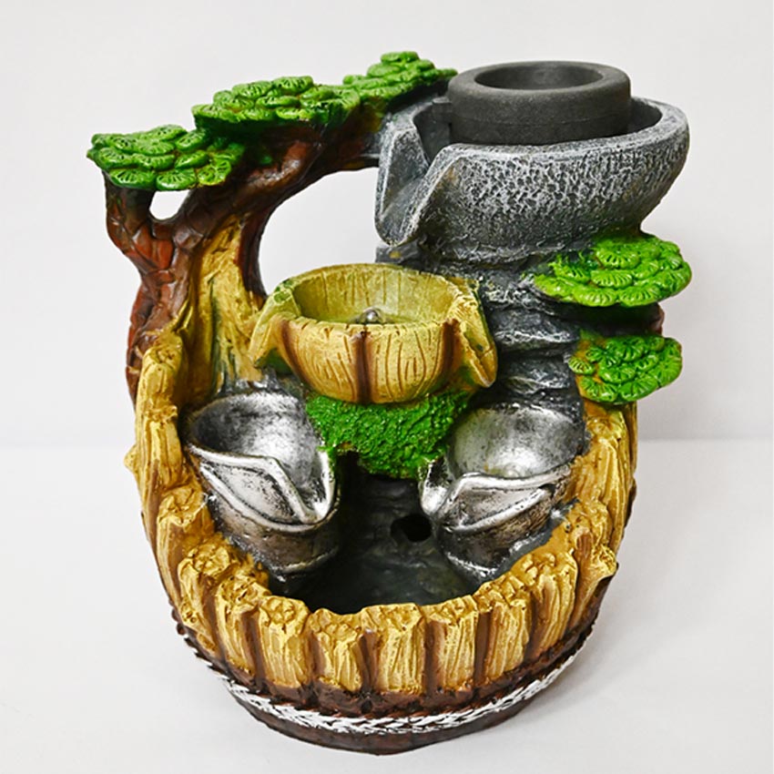 Graceful Cascading Tabletop Waterfall Fountain for Serenity | 6 x 4 x 10 inches