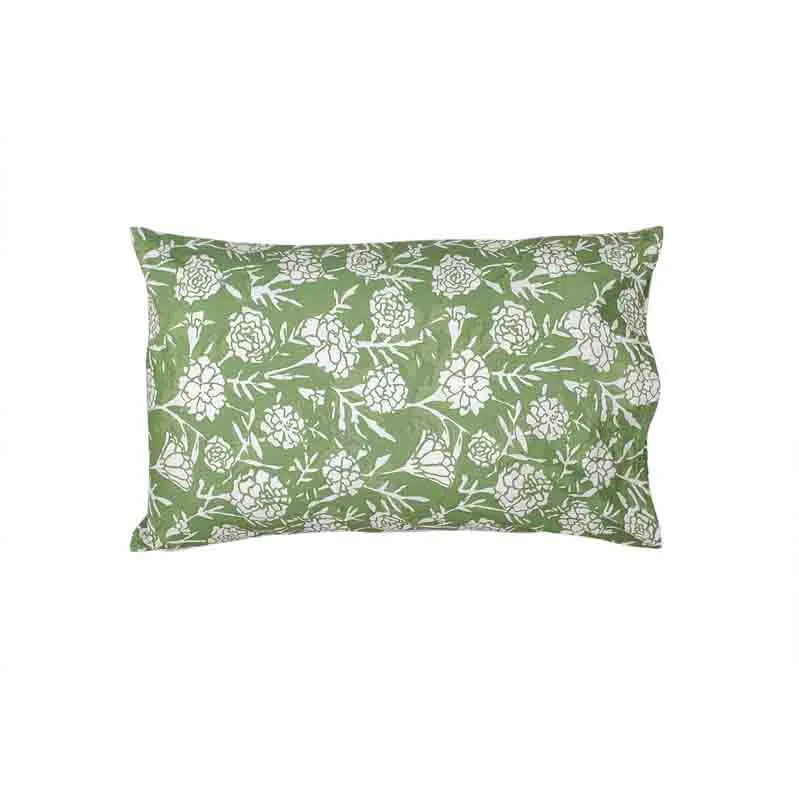 Green Genda Phool Cotton Bedding Set With Pillow Cover | King Size | 108 x 108 Inches