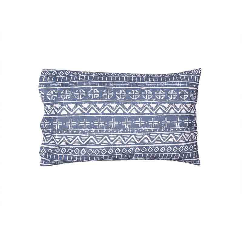Blue Cotton Satin Bedding Set With Pillow Cover | Single Size | 108 x 108 Inches