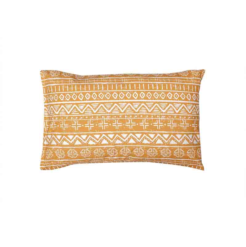 Yellow Kullu Patti Cotton Satin Bedding Set With Pillow Cover | Single Size | 59 x 91 Inches