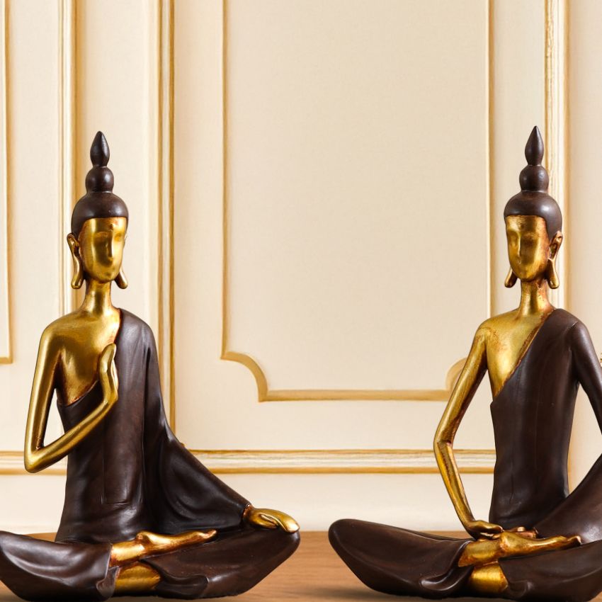 Classy Modern Serene Buddha Figurine | 6 x 7 inches