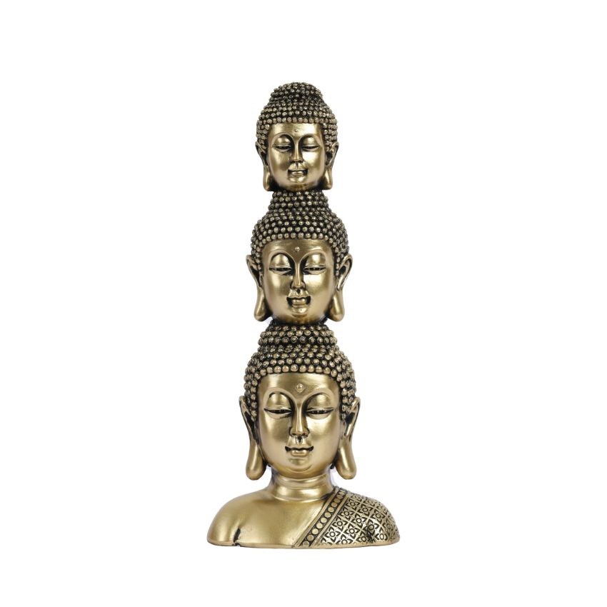 Radiant Golden Buddha Head Showpiece Centerpiece | 6 x 12 inches