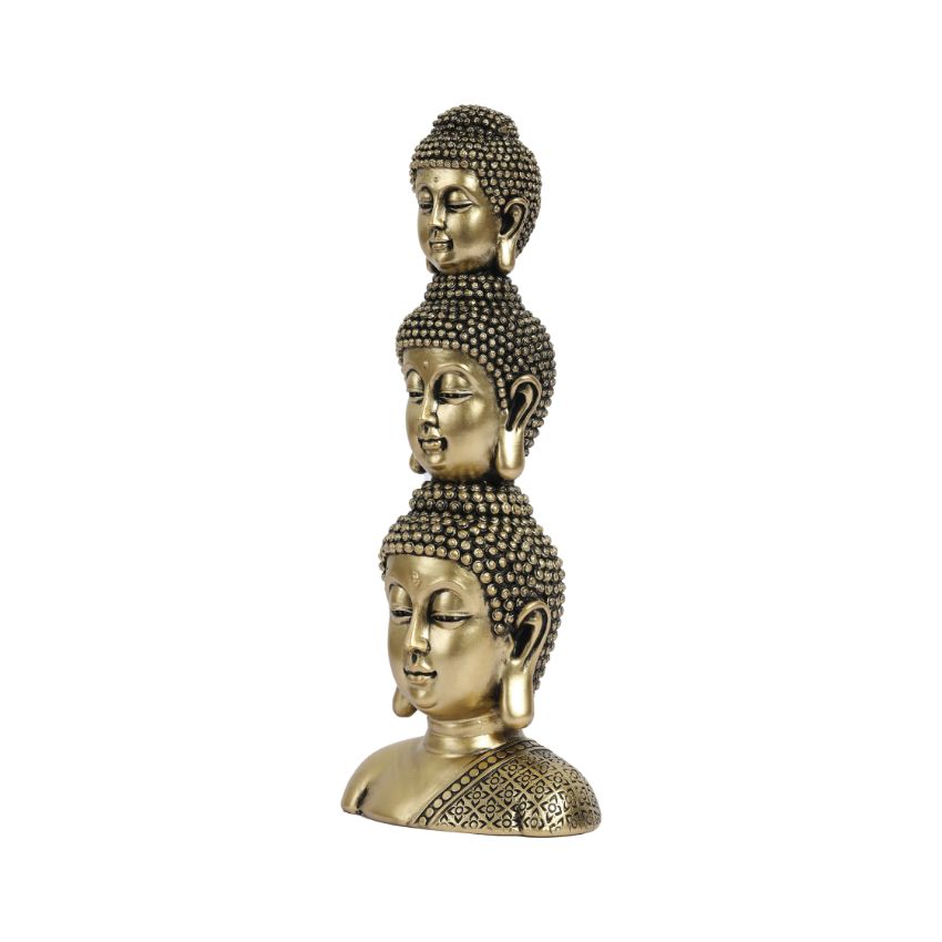 Radiant Golden Buddha Head Showpiece Centerpiece | 6 x 12 inches