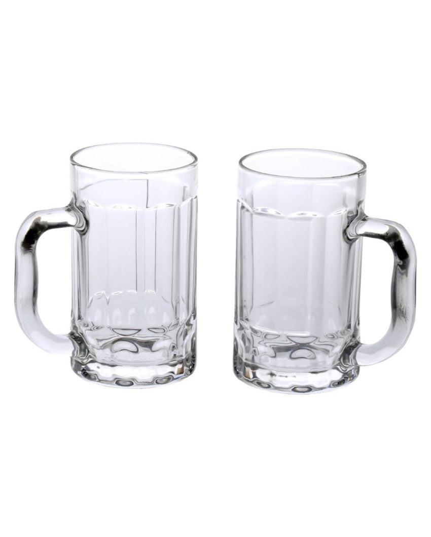 Classic Clear Glass Beer Mugs | 400ml | Set of 3