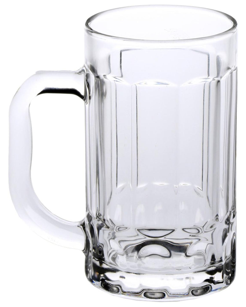 Classic Clear Glass Beer Mugs | 400ml | Set of 3