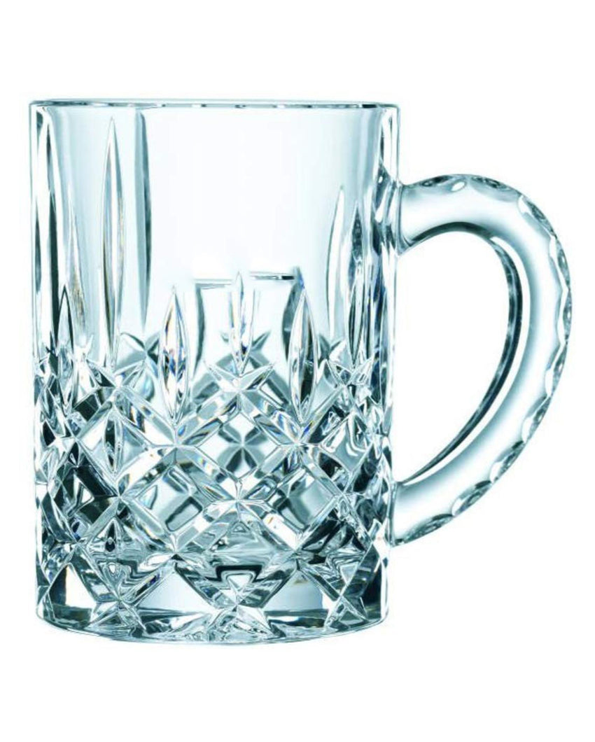 Elegant Frosted Glass Beer Mugs | 450ml | 4 x 5 inches