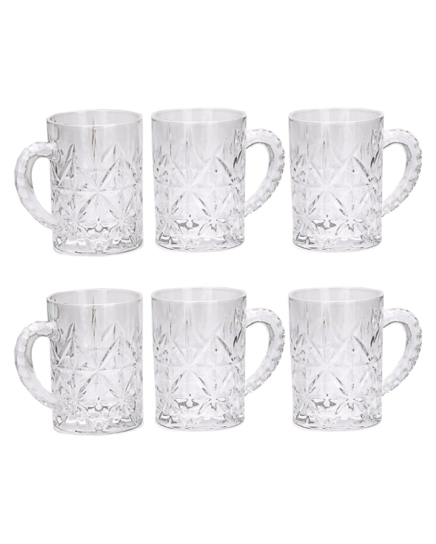 Elegant Frosted Glass Beer Mugs | 450ml | 4 x 5 inches