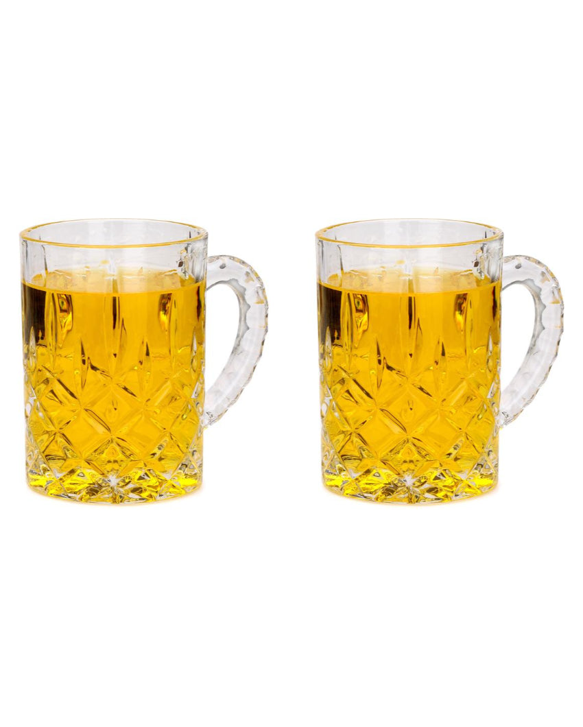 Heavy-Duty Clear Glass Beer Mugs | 450ml | 4 x 5 inches