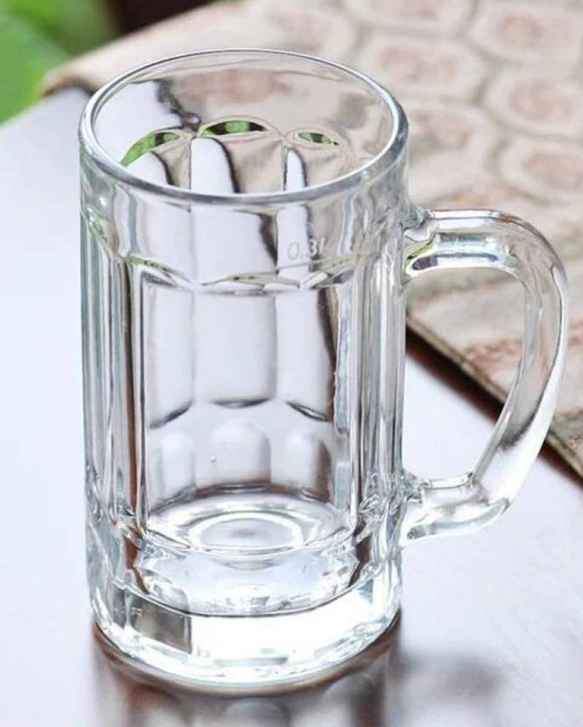 Classic Tavern Clear Glass Beer Mugs | 400ml | 4 x 6 inches