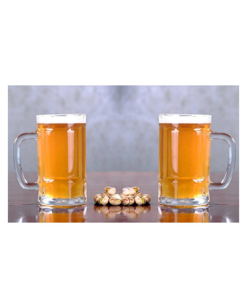 Classic Tavern Clear Glass Beer Mugs | 400ml | 4 x 6 inches