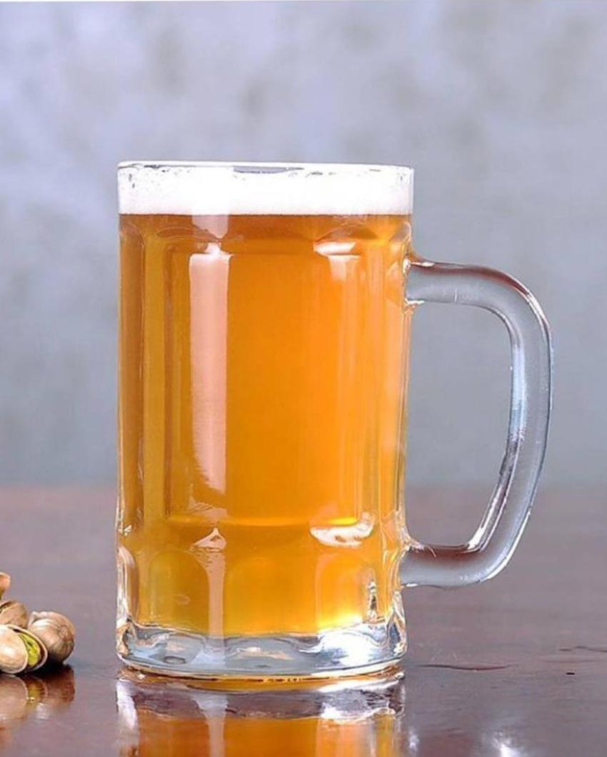 Classic Tavern Clear Glass Beer Mugs | 400ml | 4 x 6 inches