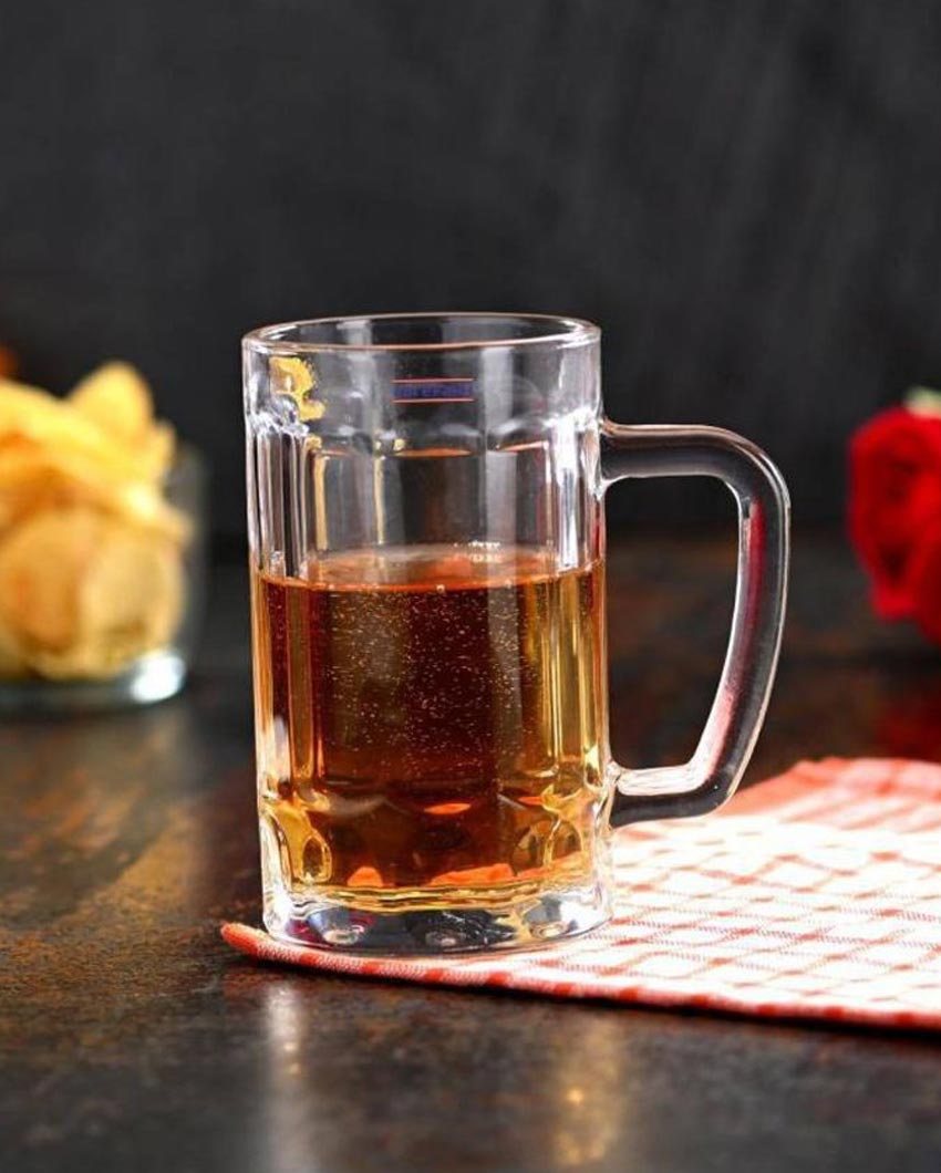 Classic Tavern Clear Glass Beer Mugs | 400ml | 4 x 6 inches