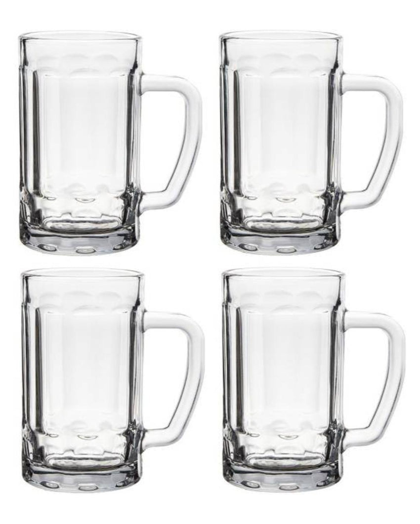 Classic Tavern Clear Glass Beer Mugs | 400ml | 4 x 6 inches