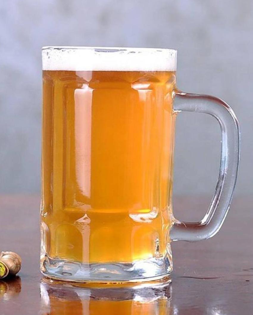 Classic Tavern Clear Glass Beer Mugs | 400ml | 4 x 6 inches
