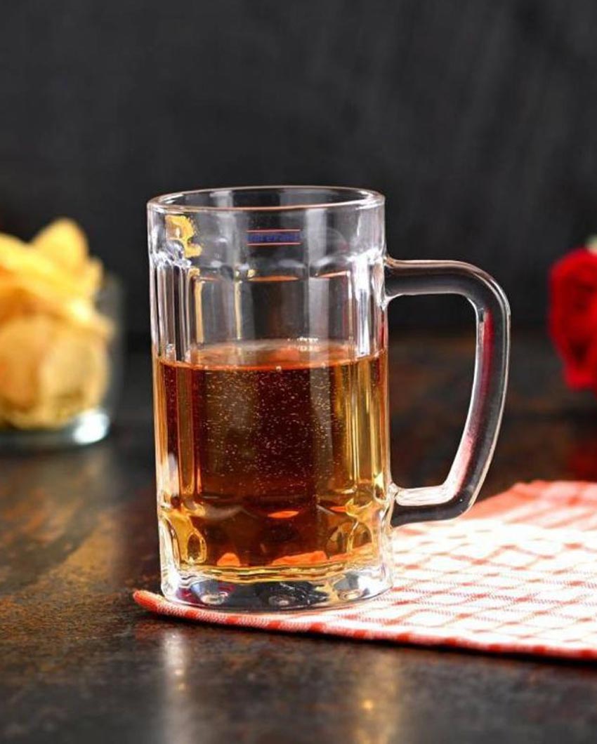 Classic Tavern Clear Glass Beer Mugs | 400ml | 4 x 6 inches