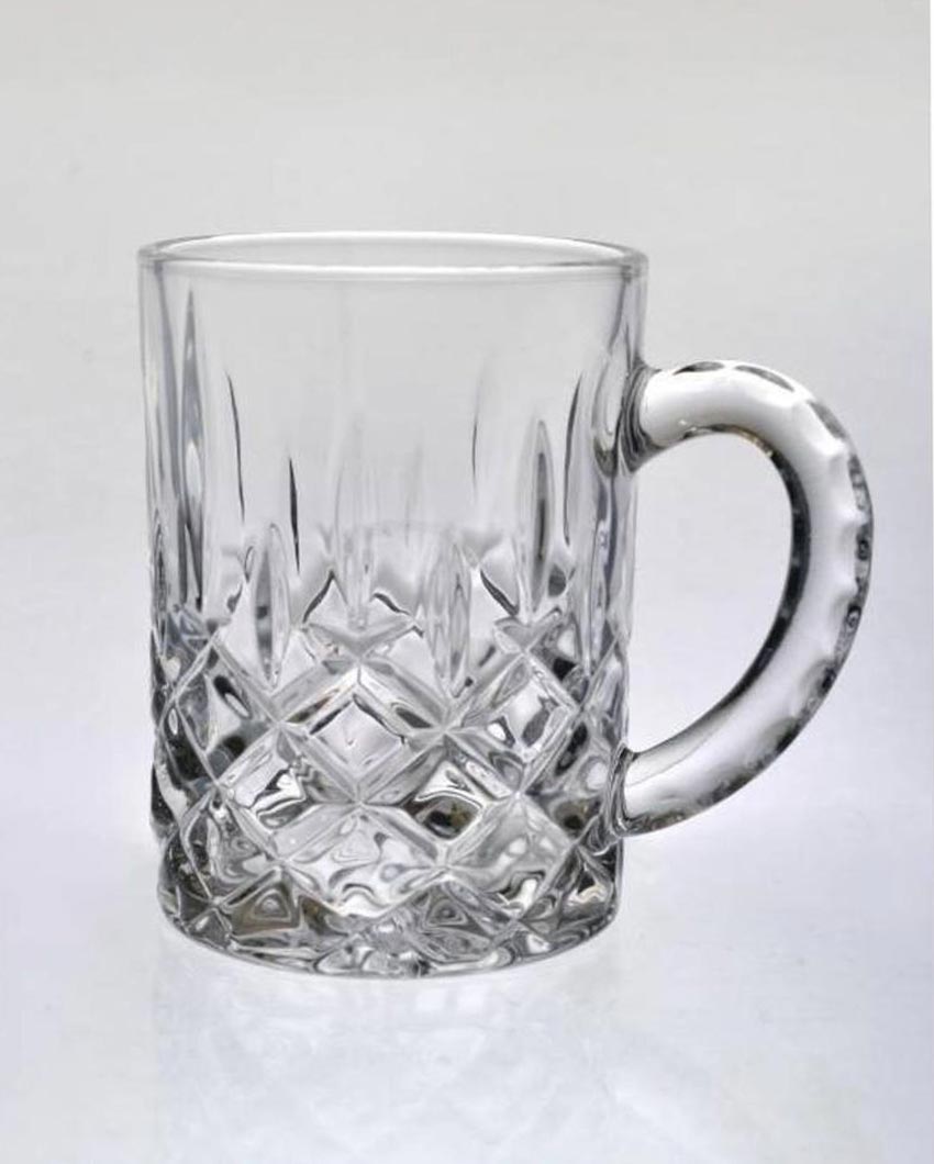 Elegant and Sturdy Clear Glass Beer Mugs | 450ml | 4 x 5 inches