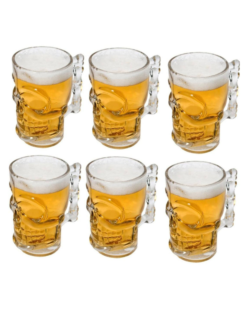 Everyday Essential Clear Glass Beer Mugs | 500ml | 4 x 5 inches